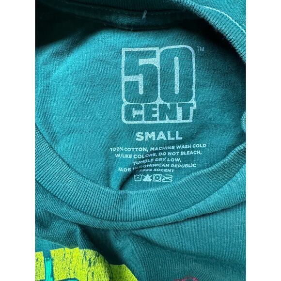 50 Cent Get Rich Or Die Tryin’ T-Shirt Green Short Sleeve Men’s Size Small - Picture 6 of 6